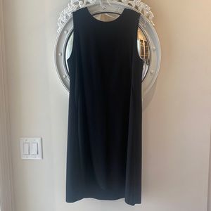 Rag & Bone black sleeveless crepe dress with fold over pleat in the back.